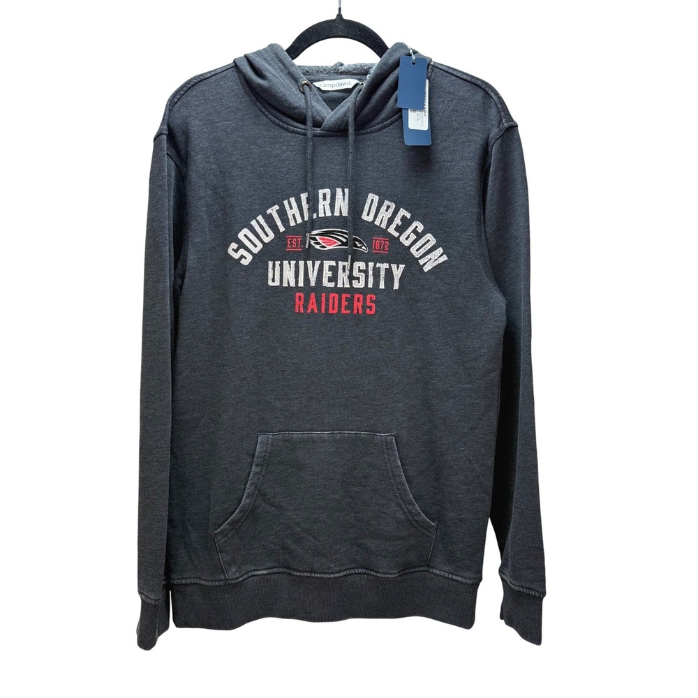 NWT Southern Oregon‎ University Hoodie Small Charcoal Raiders College Sweatshirt